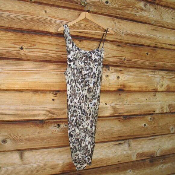 NWT Alexia Admor One Shoulder Gold Leopard Mini Dress - Picture 4 of 12